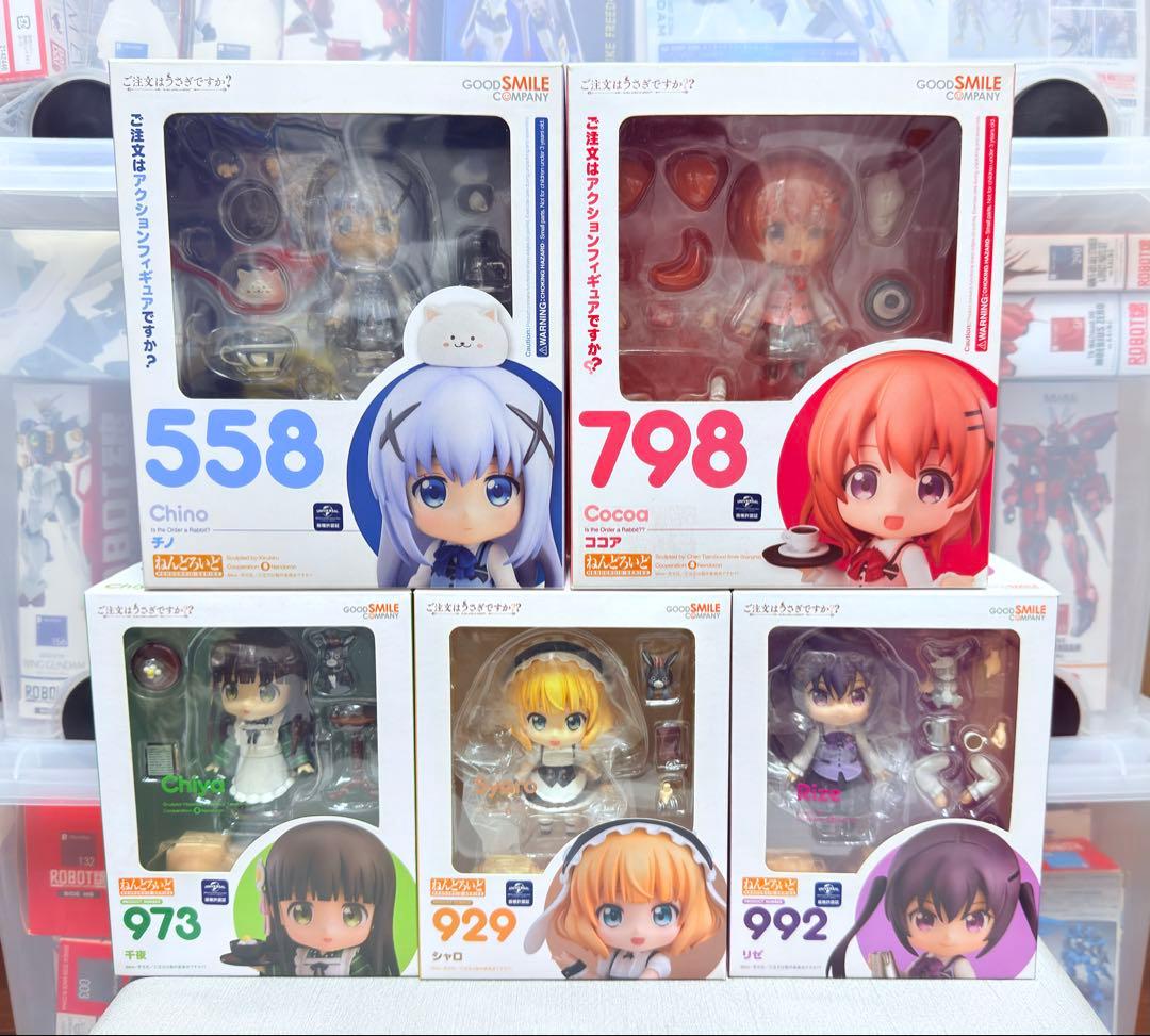 ねんどろいど ご注文はうさぎですか？　チノ　ココア　リゼ　シャロ　千夜　セット