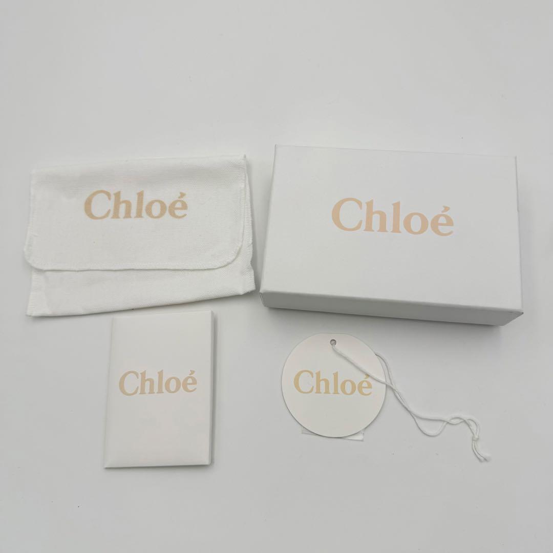 美品✨ Chloe 3つ折り財布 クロエC マルチカラー カーキベース 付属品