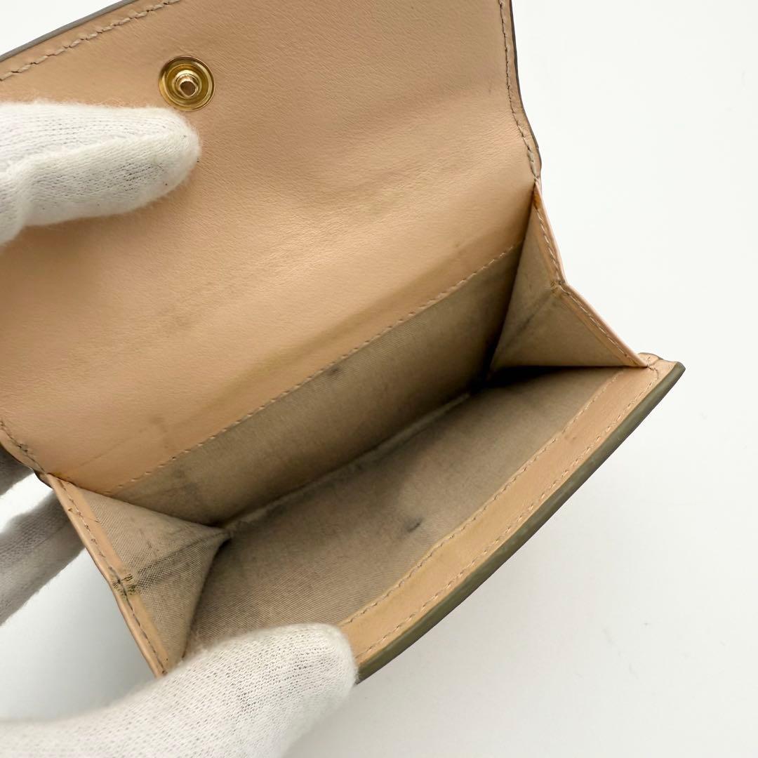 美品✨ Chloe 3つ折り財布 クロエC マルチカラー カーキベース 付属品