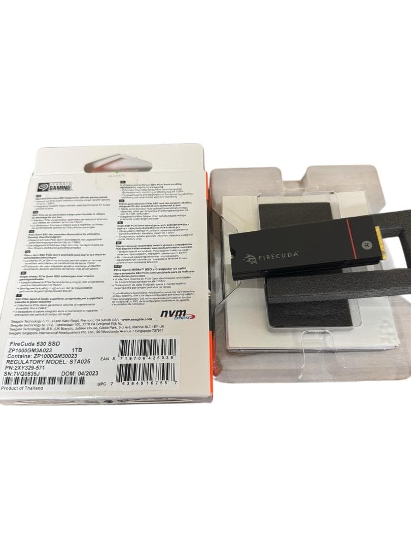 Seagate FireCuda 530ヒートシンク付 1TB NVMe SSD