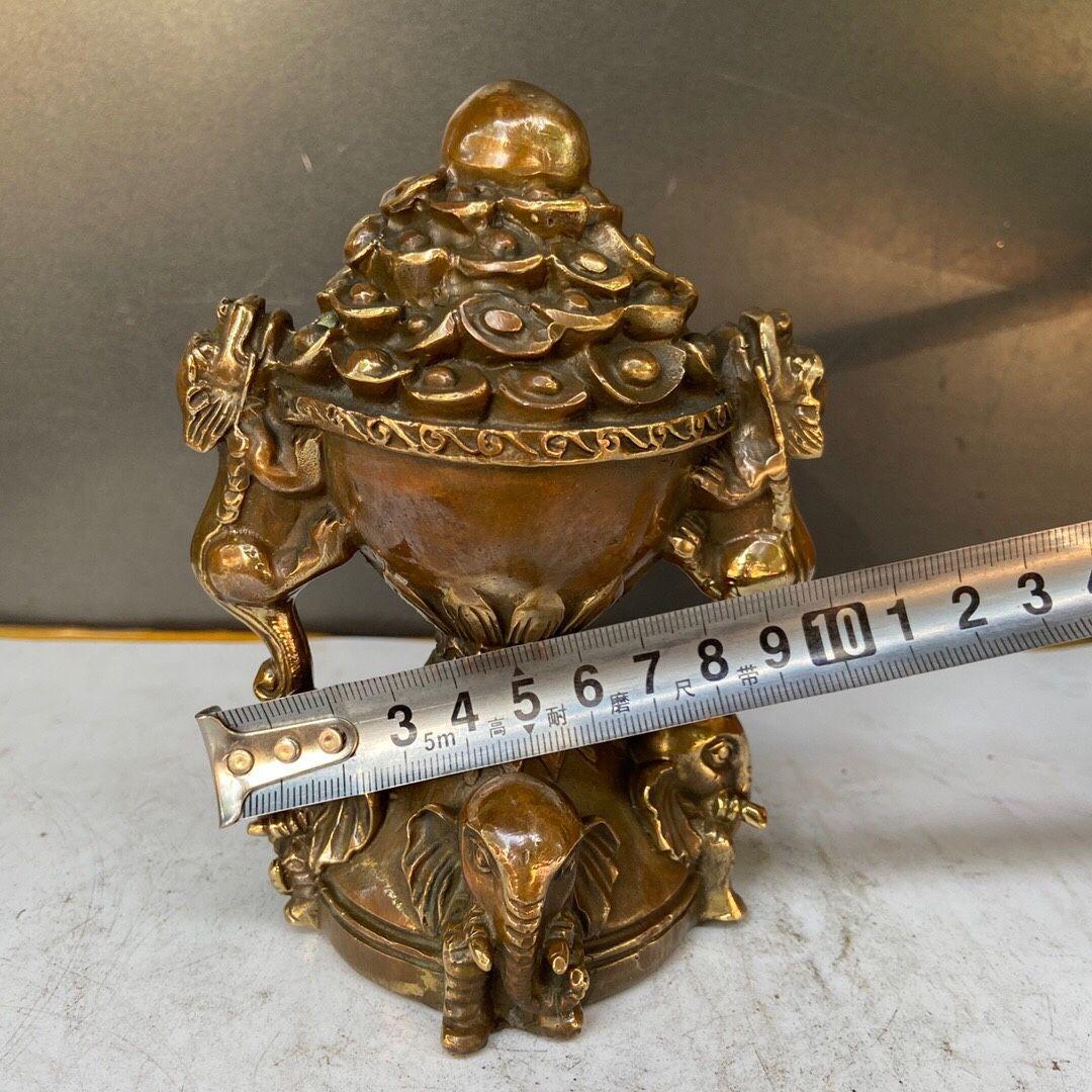 銅器 四象聚宝盆 鎮宅 辟邪 開運 風水 招財 置物 工芸品 装飾品