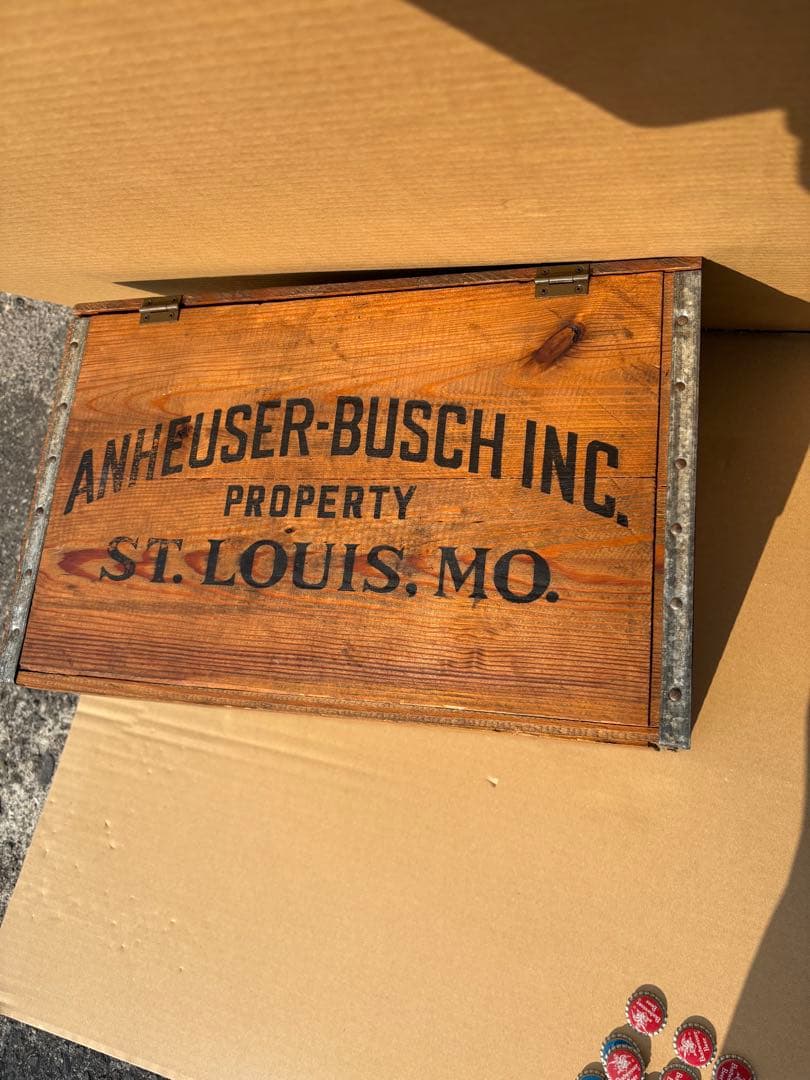 ★Budweiser ヴィンテージ木箱 Anheuser-Busch★ 希少