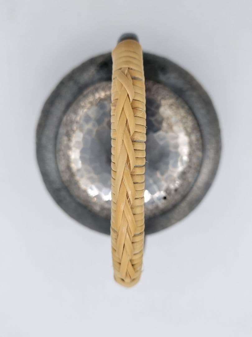 c396 銀瓶 湯沸 鬼岩目 銀燻し仕上 秀峰堂 紙箱 茶道具 古物