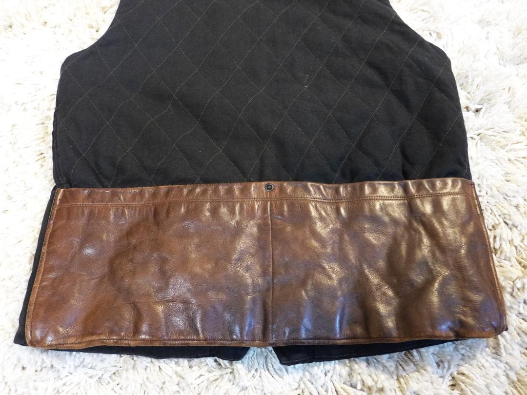 GERUGAベスト３本革キルティング2wayフリーホイーラーズoldjoeゲルガ