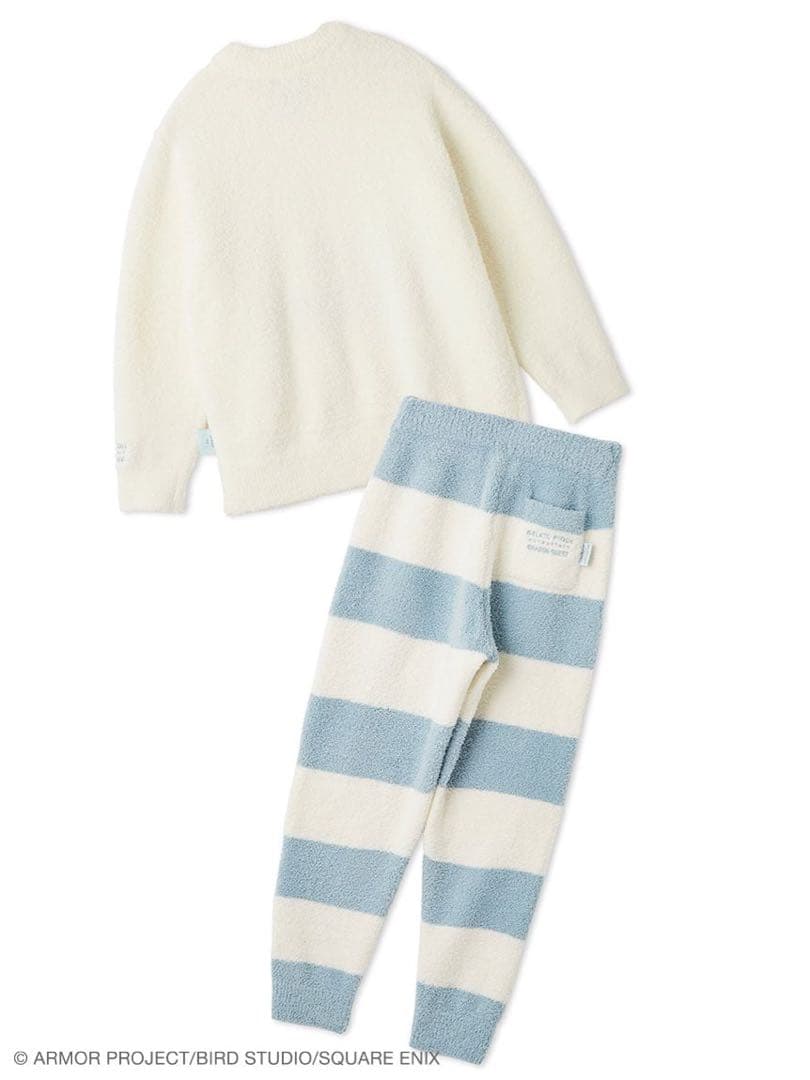 【ドラゴンクエスト】ベビモコプルオーバー&ボーダーロングパンツセット:ジュニア