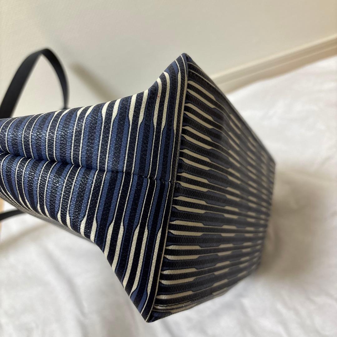 PELLE MORBIDA ペッレモルビダ トートバッグ PVC ストライプ