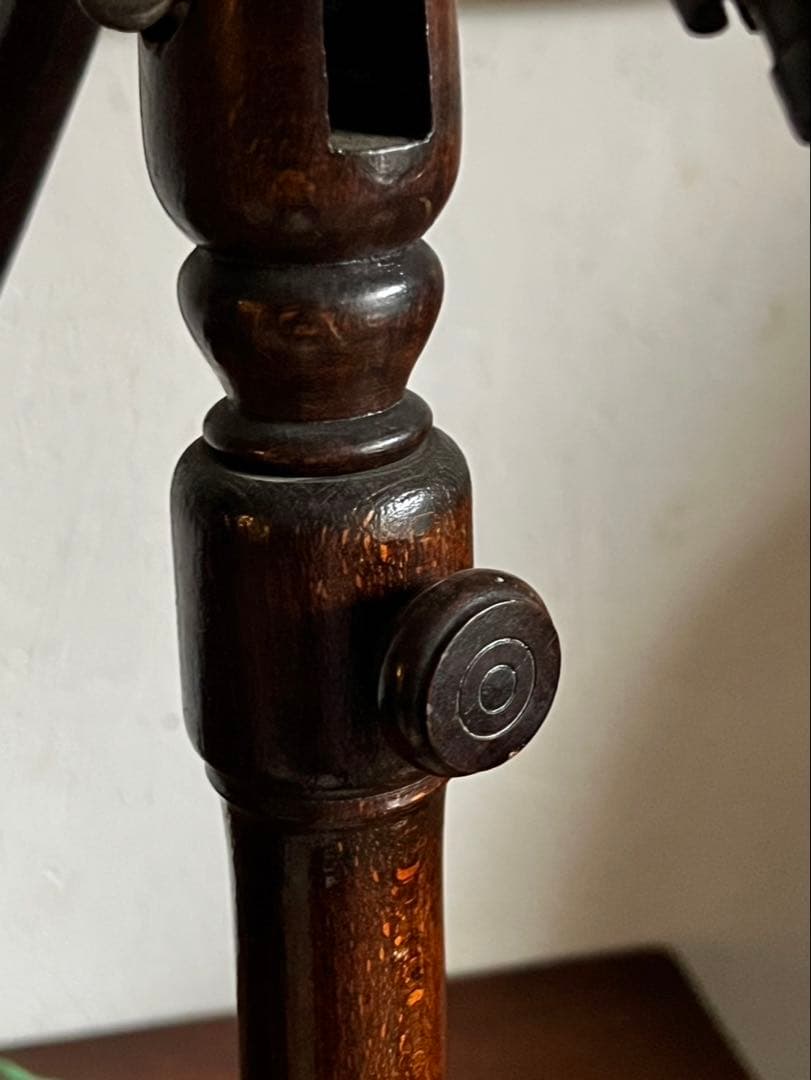 貴重！アンティークアーム木製のスタンドランプ　戦前スタンドライト　卓上ライト