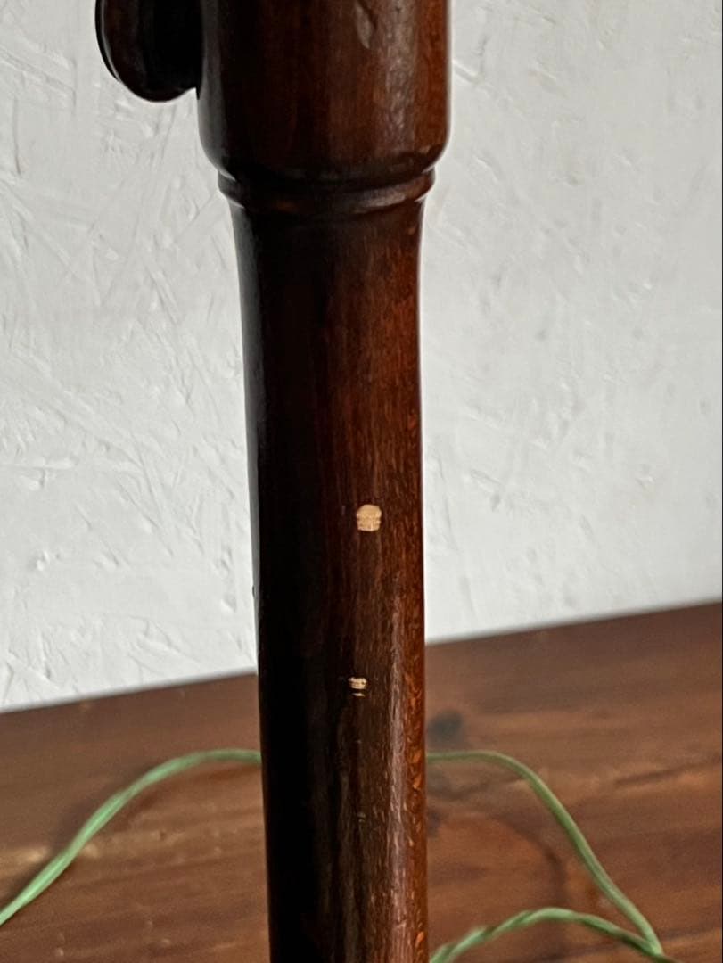 貴重！アンティークアーム木製のスタンドランプ　戦前スタンドライト　卓上ライト