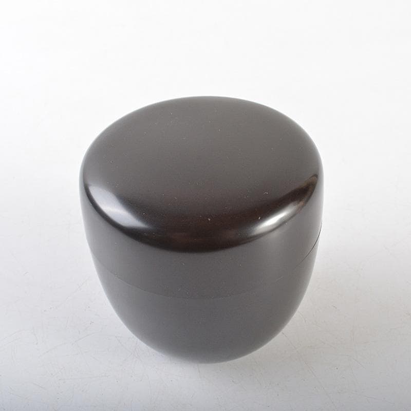 茶道具　伊藤春宗作　黒漆　中棗　共箱　C R6023