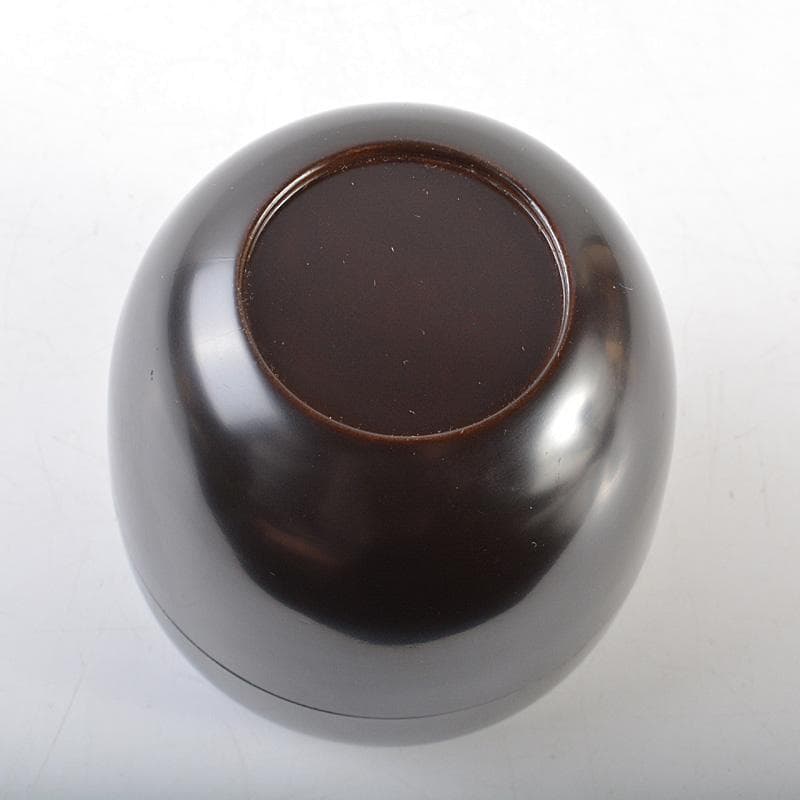 茶道具　伊藤春宗作　黒漆　中棗　共箱　C R6023