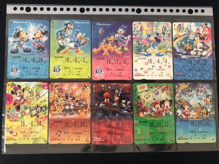 【使用済】2016年度 ディズニーリゾートライン 切符 パス リゾラ