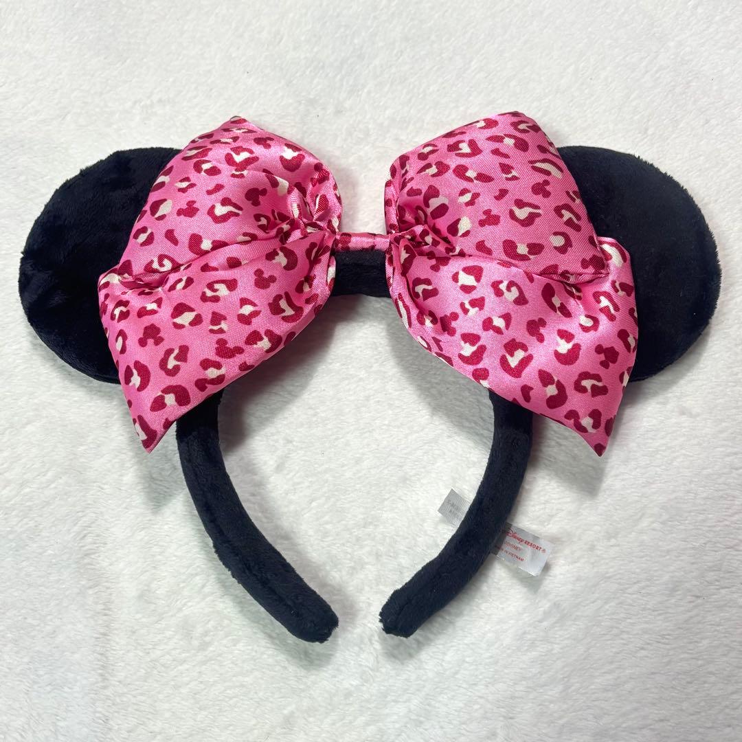 ディズニー　カチューシャ ヒョウ柄　ピンク　レオパード　ミニー
