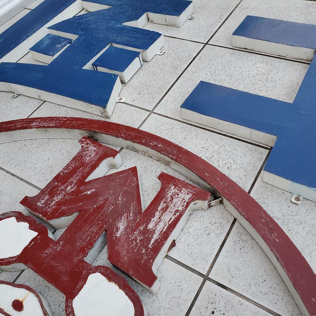 ブリキ看板　森永牛乳　昭和レトロ看板　希少