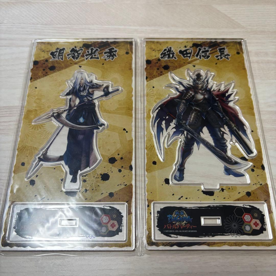 d*9様 戦国BASARA 明智光秀 織田信長 パセラアクリルスタンド バトルパ