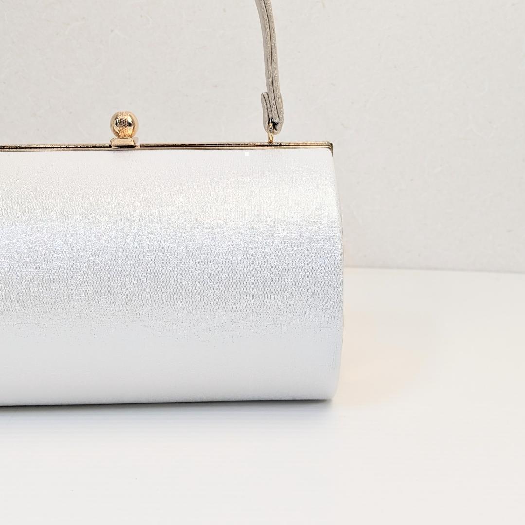 草履バッグセット 振袖 帯地 白 ベージュ フリーサイズ 三枚芯 w47-4