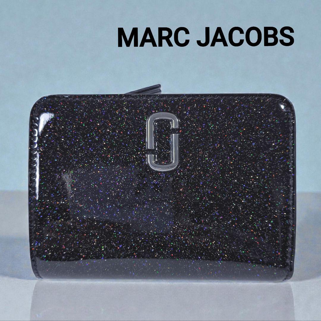 未使用✨️ マークジェイコブス　ザ コーテッド グリッター　折り財布　黒