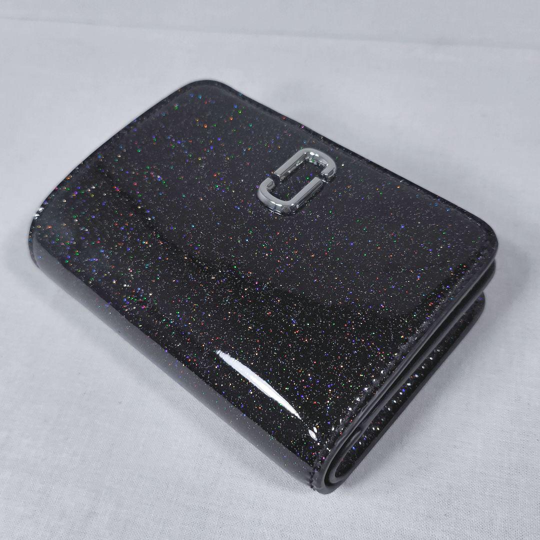 未使用✨️ マークジェイコブス　ザ コーテッド グリッター　折り財布　黒