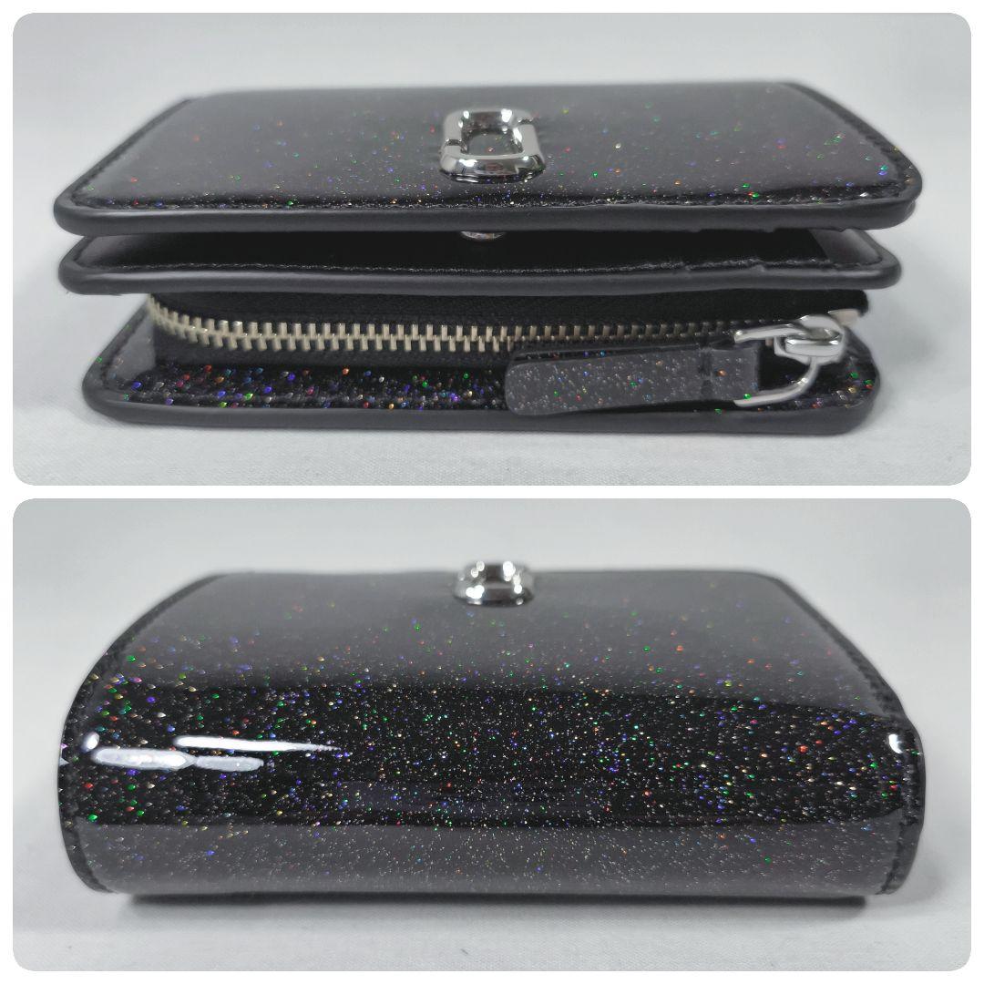 未使用✨️ マークジェイコブス　ザ コーテッド グリッター　折り財布　黒