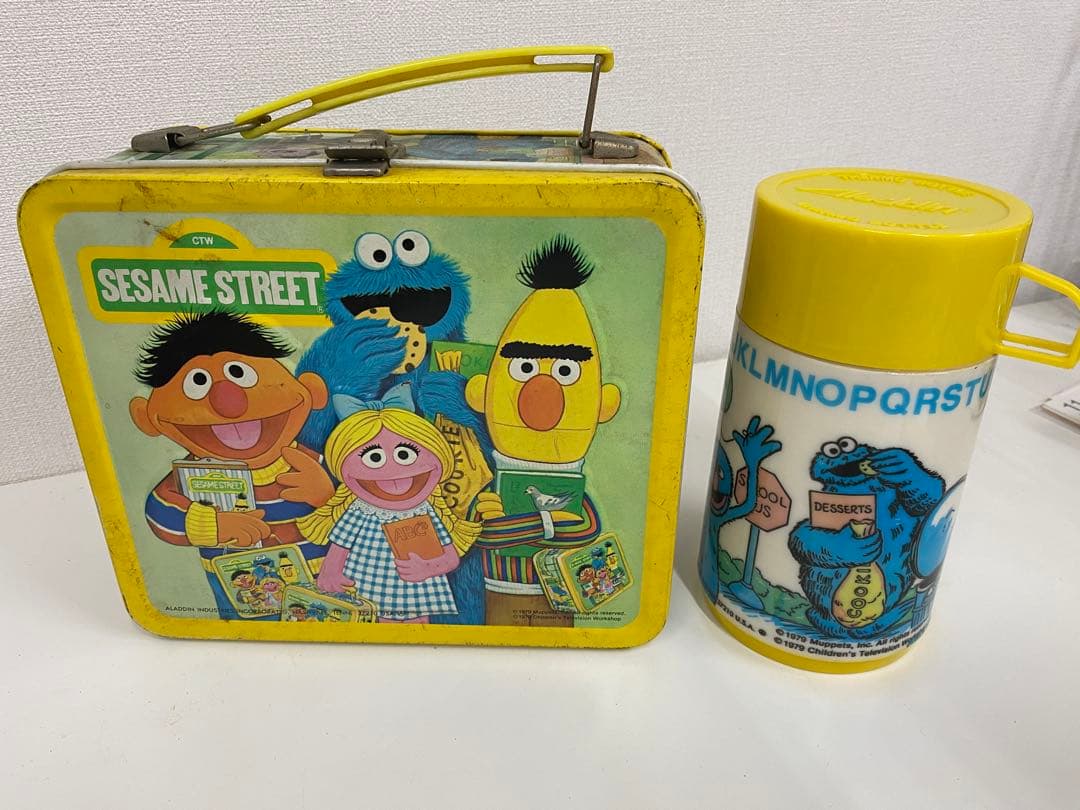 セサミストリート　ランチボックス水筒　ビンテージ