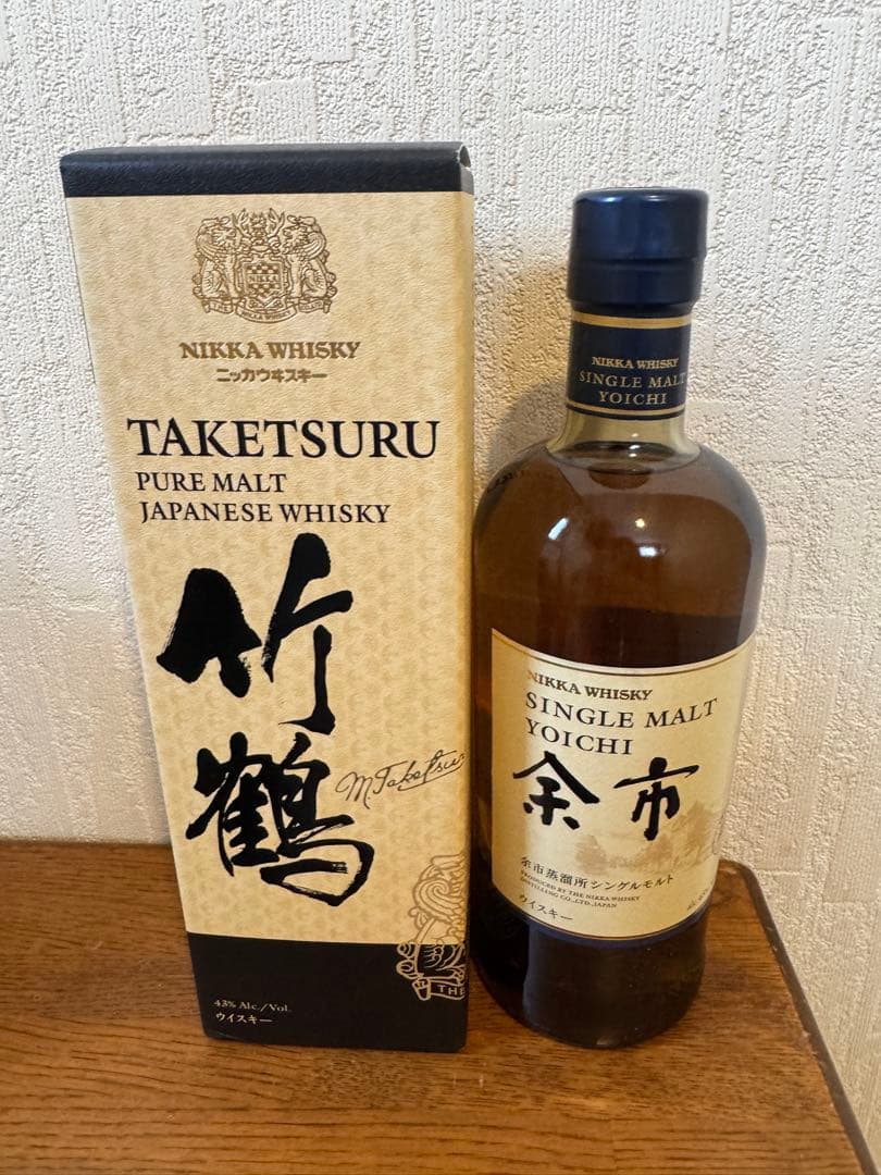 ニッカウイスキー　竹鶴　余市　2本セット
