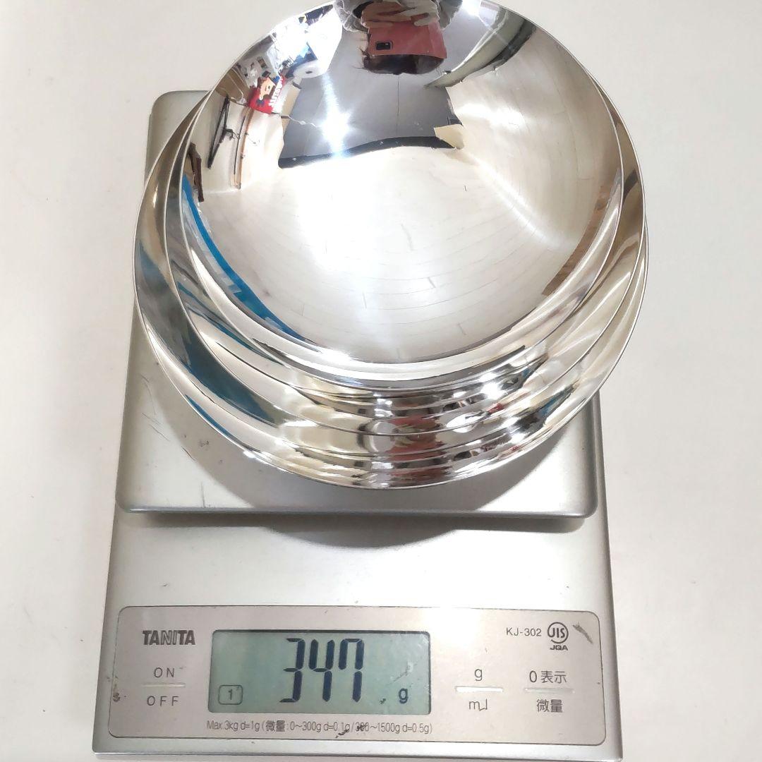 未使用　山崎謹製　純銀杯　3個　347ｇ　HJ94