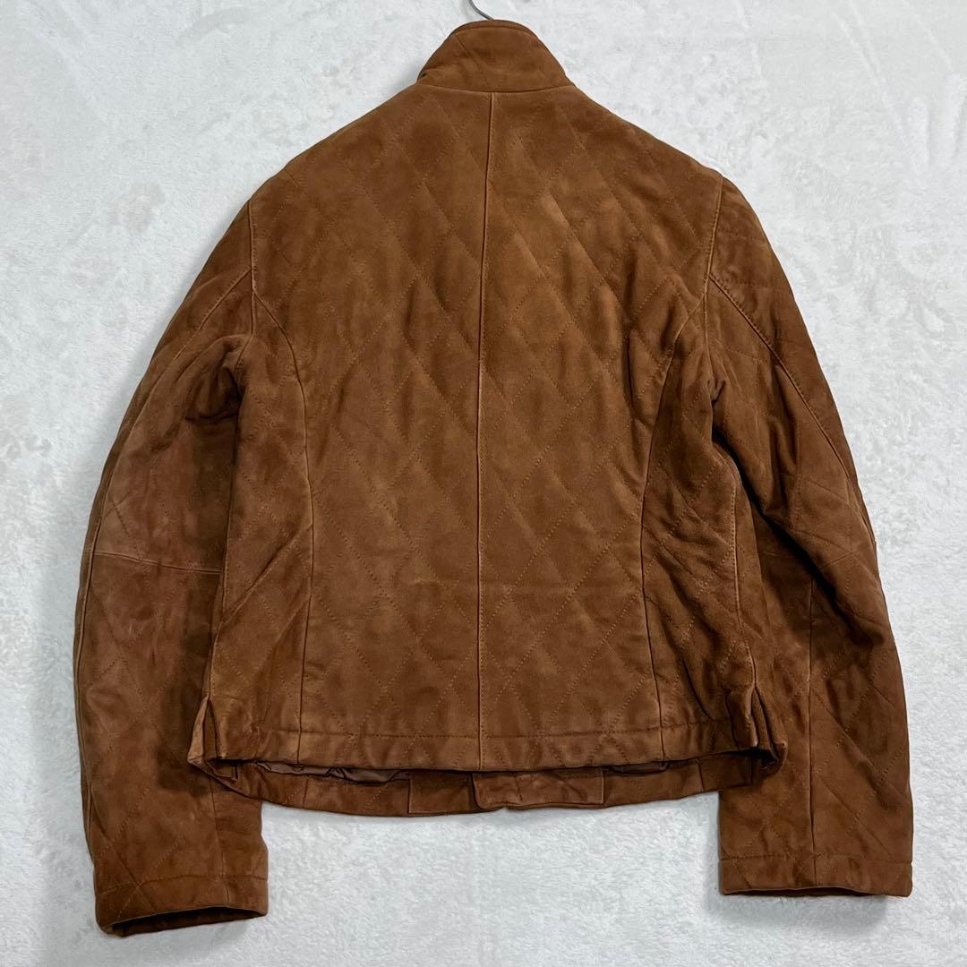 『ブルックス ブラザーズ』スエードライダースジャケット 羊革レザー ダブルジップ