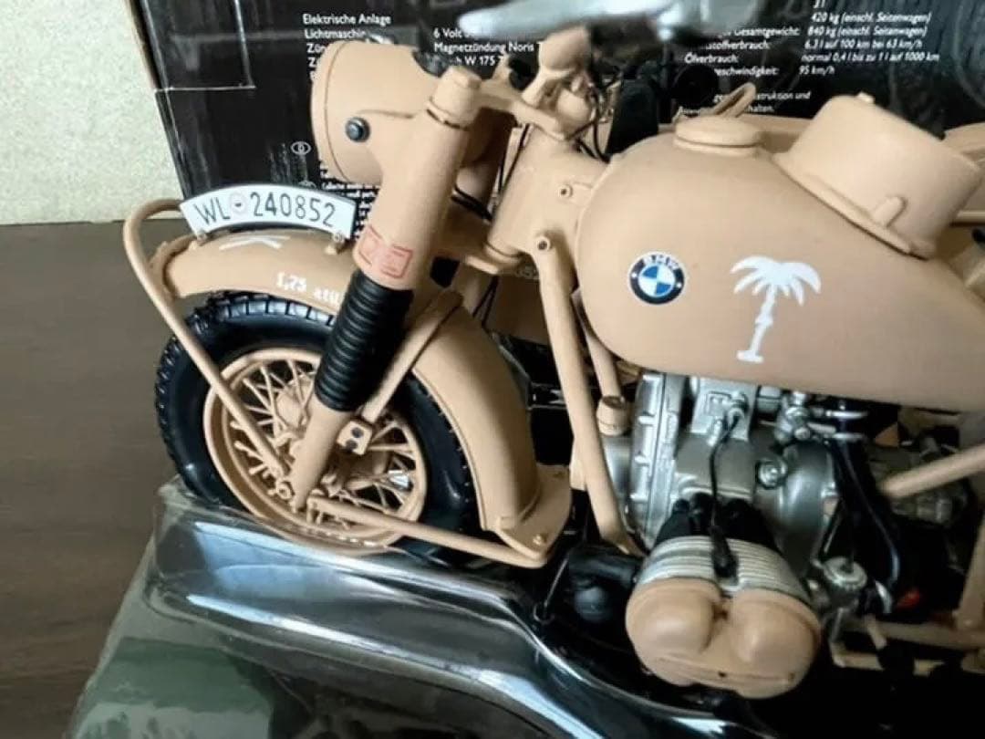 価格変更 1/10 シュコー BMW R75 サイドカー ドイツアフリカ軍団仕様