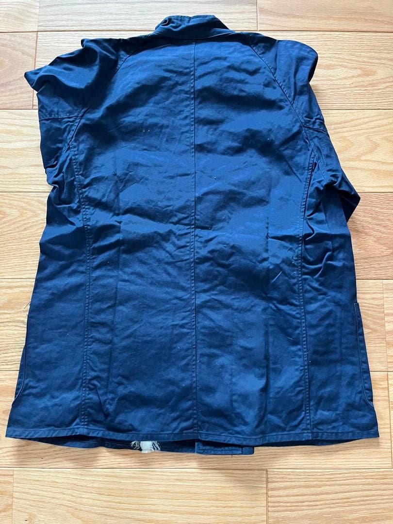 国鉄時代　ナッパ服　ネイビー ジャケット 金ボタン付き　上下セット④