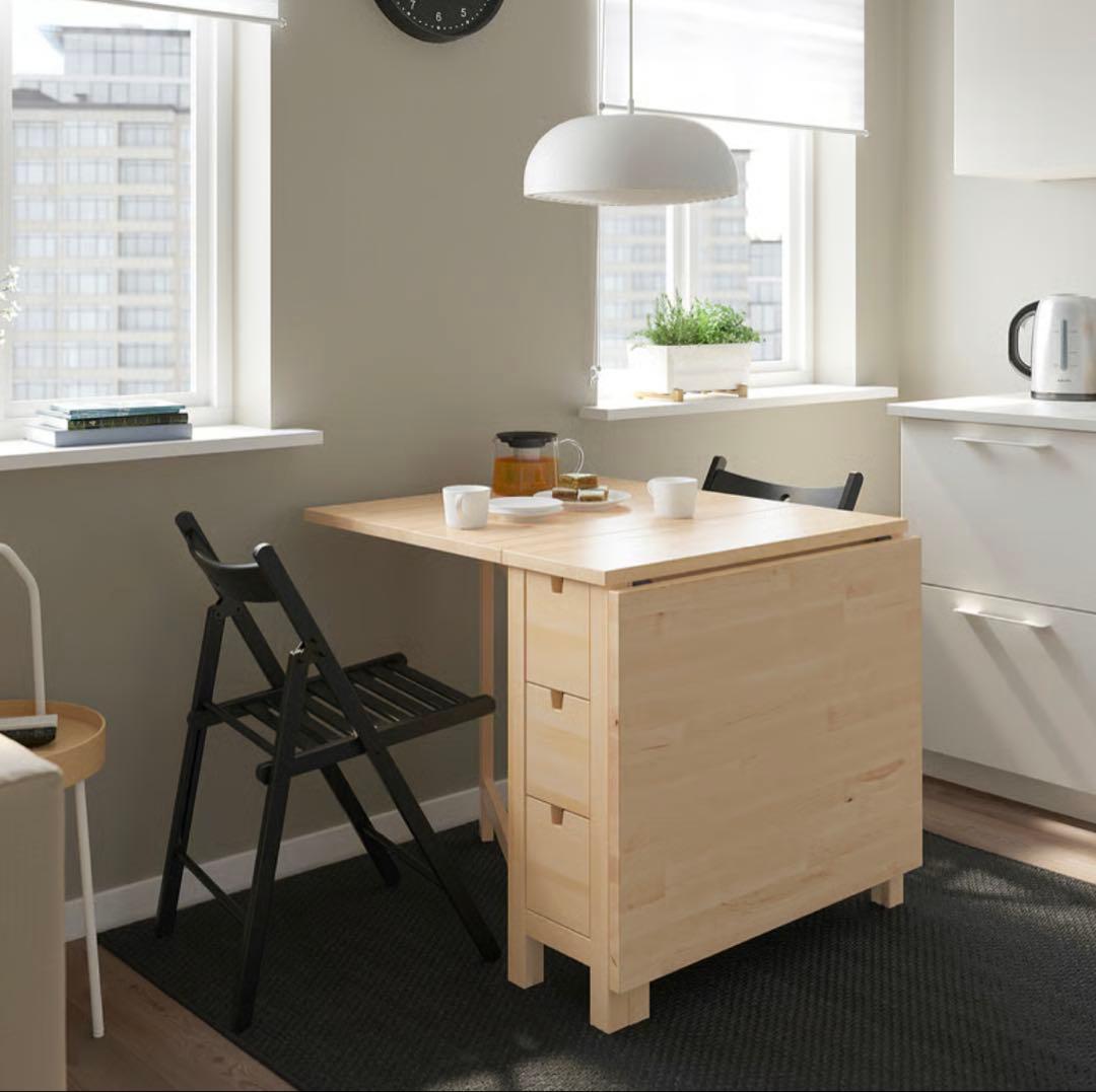 IKEA NORDEN ノールデン ゲートレッグテーブル, バーチ