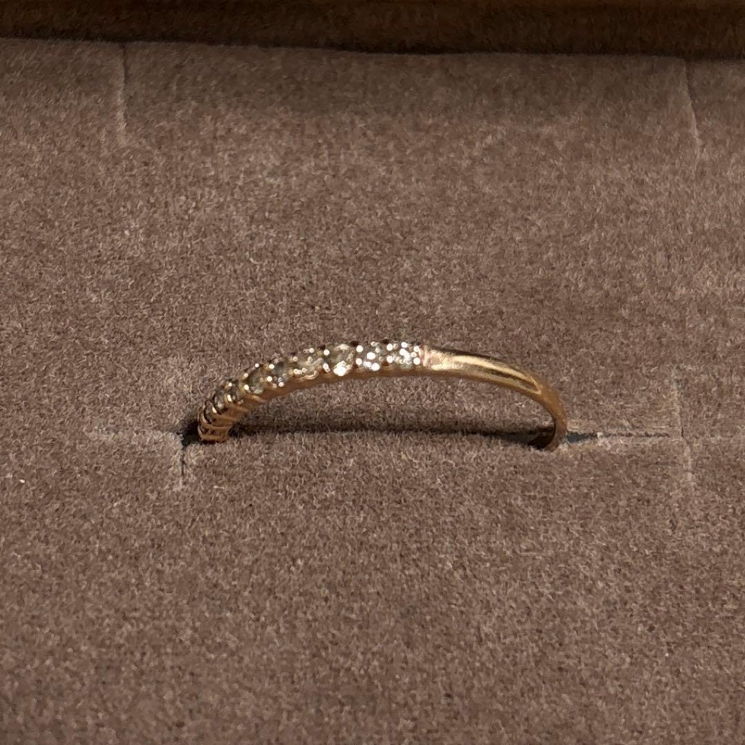 k18 ダイヤモンドハーフエタニティリング