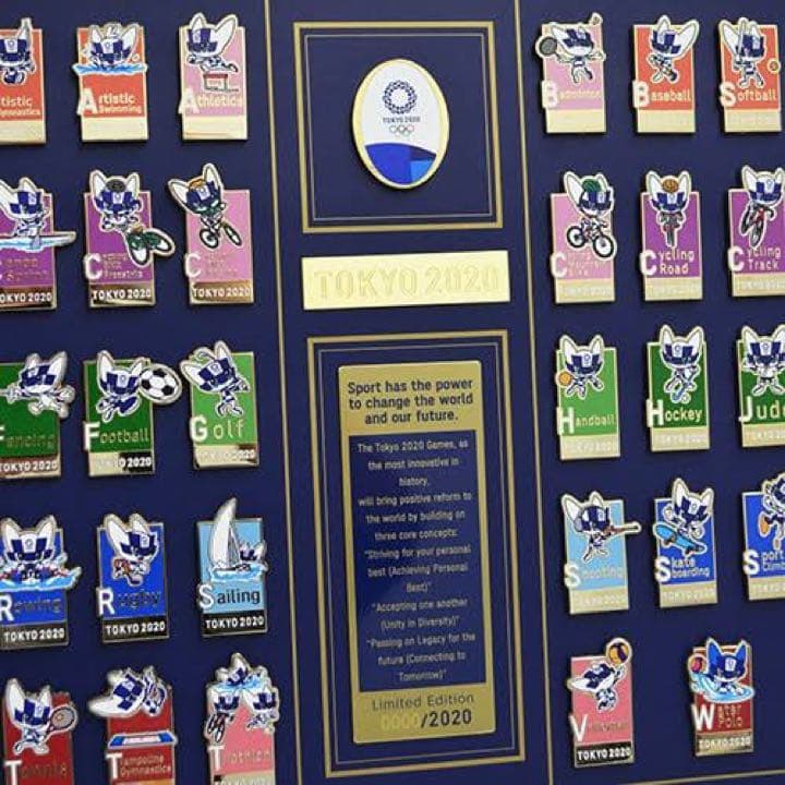 【限定2020個】東京オリンピック2020 ミライトワ 額装ピンバッチ