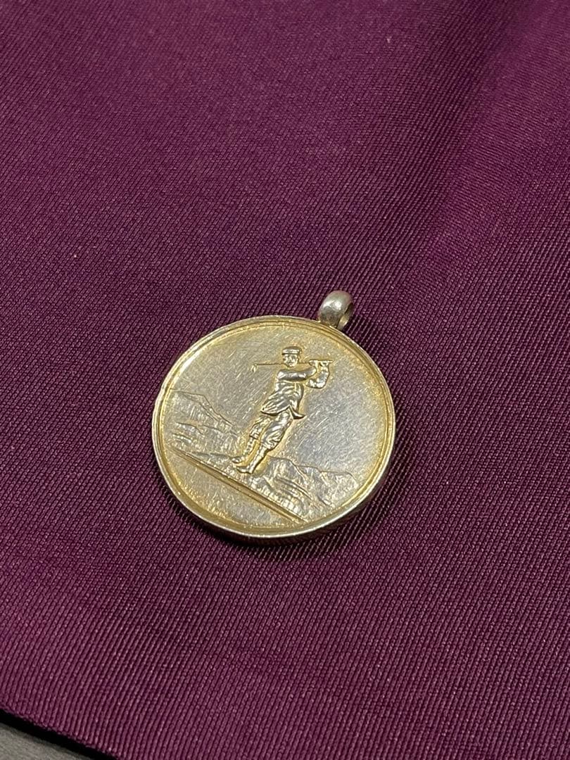 イギリス　アンティーク　スポーツ　シルバー　ゴルフ メダル STERLING