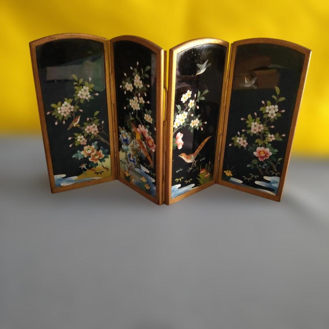 値下げ!七宝飾り屏風　４面