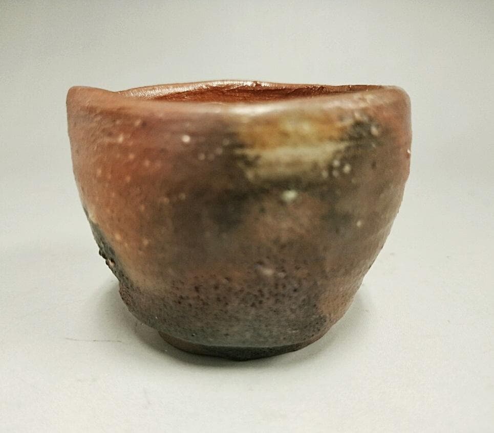 人間国宝　金重陶陽　窯変ぐい吞 　 M343