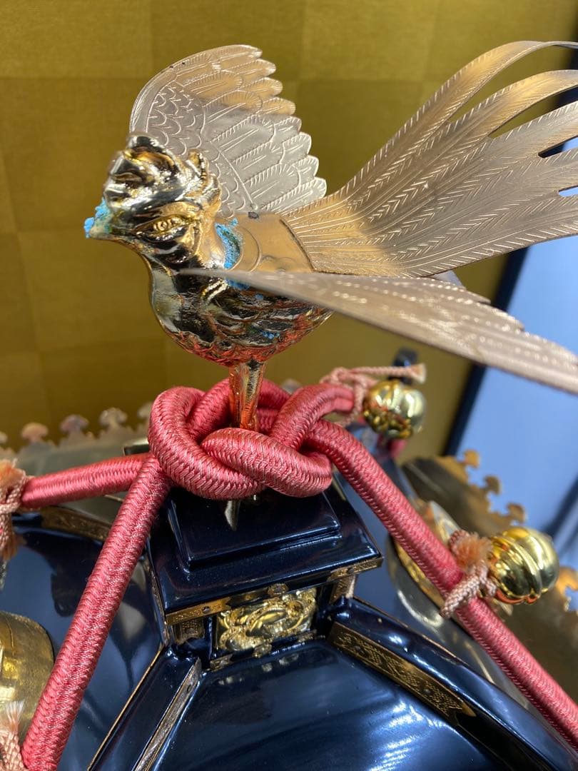 レア ケース付 お神輿 御神輿 三つ巴 縁起物 祭り 神社 鈴 オブジェ 置物