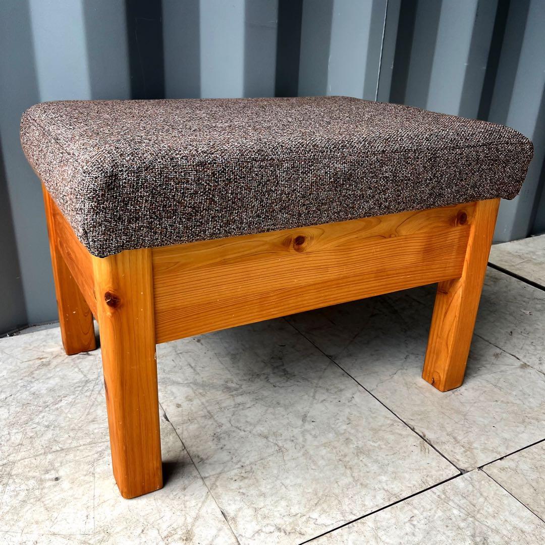 取付無料！シギヤマ家具 YUU 優 北欧風天然木ヒノキ ナチュラルオットマン✨