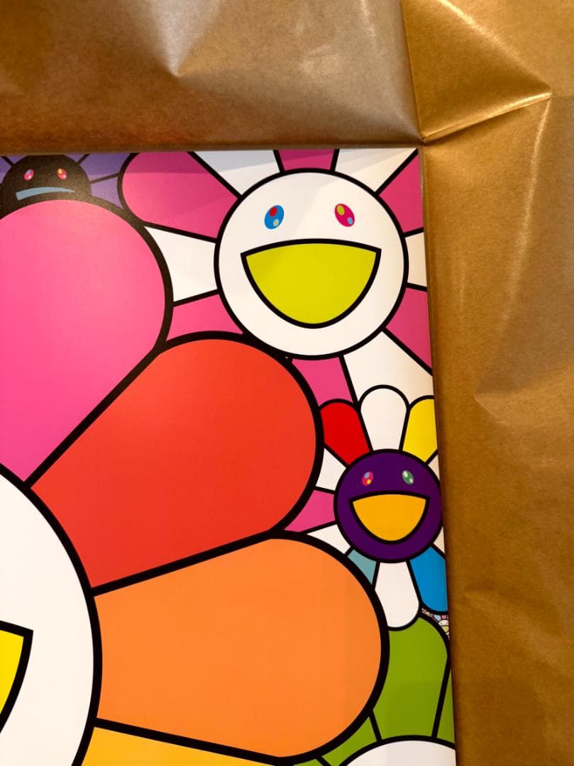 真作 村上隆 ポップンフラワーズ 300部限定 サイン入りポスター