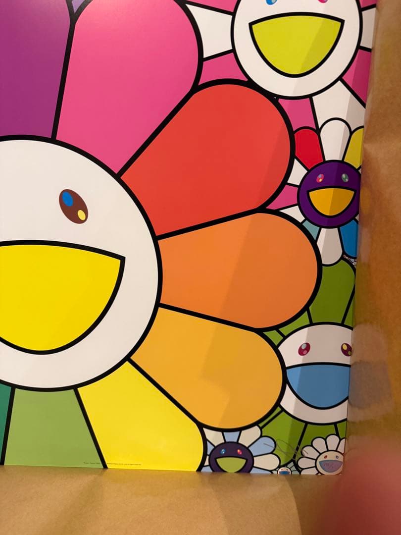 真作 村上隆 ポップンフラワーズ 300部限定 サイン入りポスター