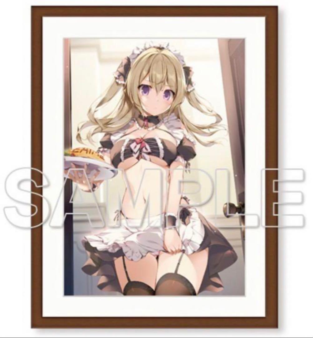 karory先生直筆サイン入り　メイドさん複製原画