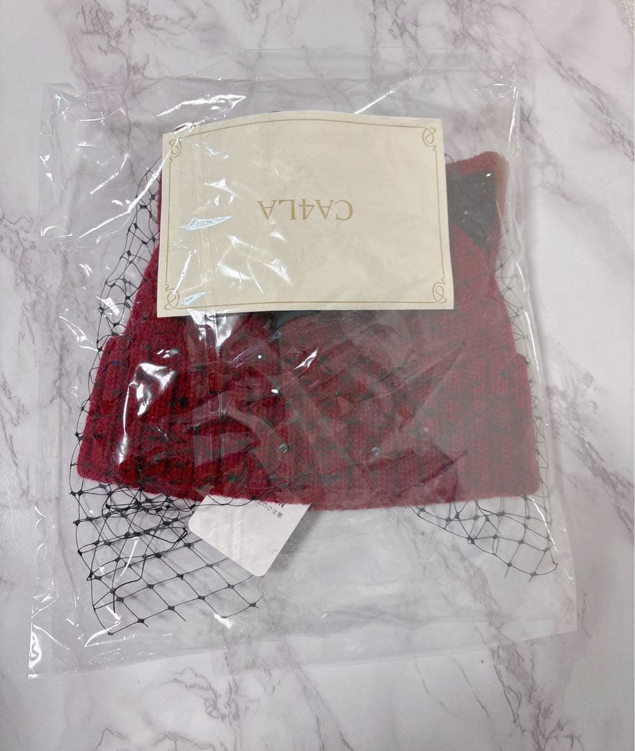 新品 カシラ CA4LA CAT ネコ　猫　猫耳　ニット帽　ビジュー