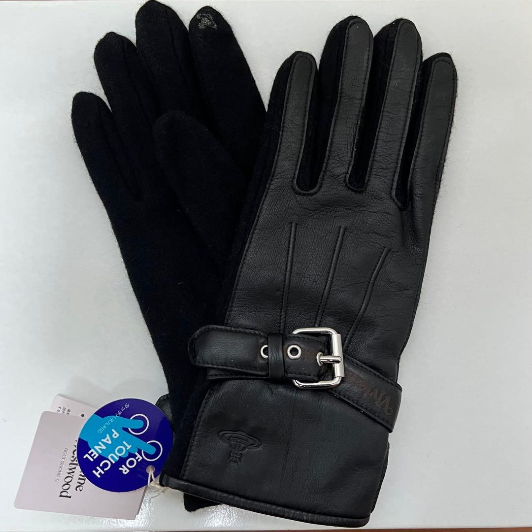 【新品】ヴィヴィアン ウエストウッド レザー手袋 グローブ 本革 23〜24㎝