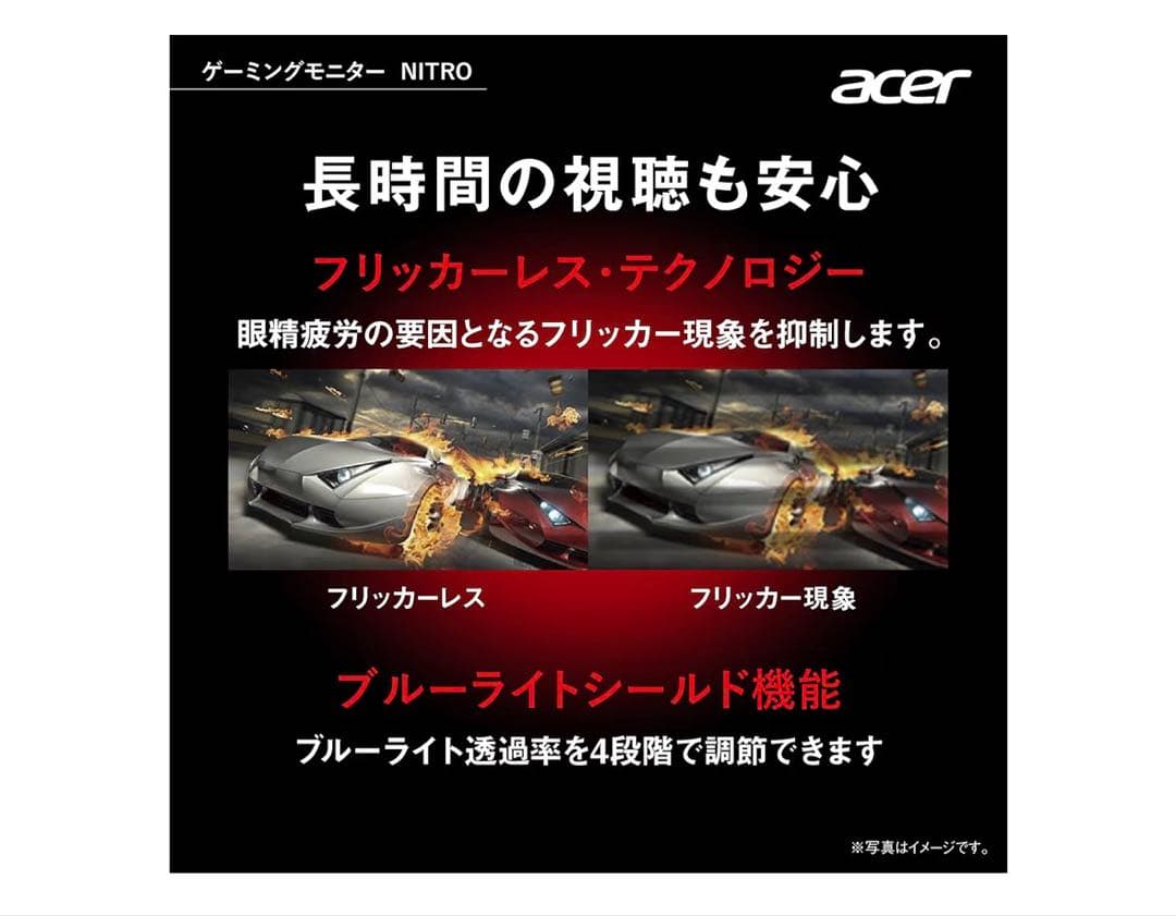 Acer ゲーミングモニター QG241YPbmiipx 23.8 165Hz