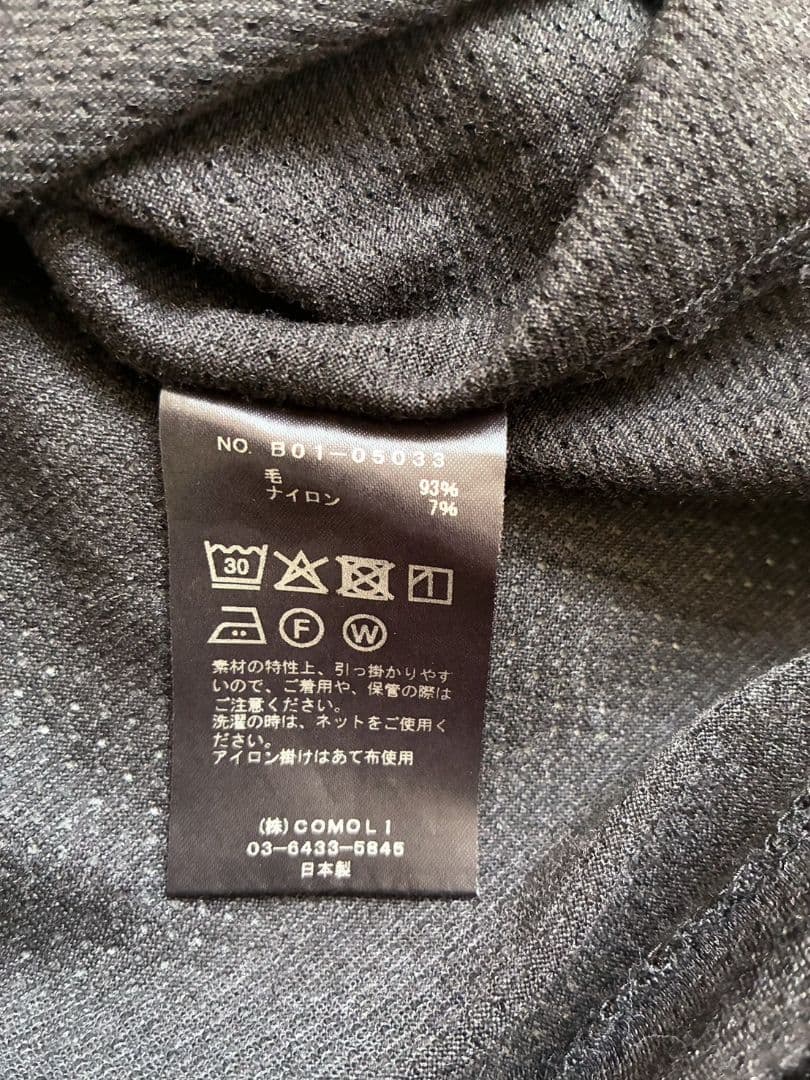 COMOLI ウールメッシュ ノースリーブ サイズ 3