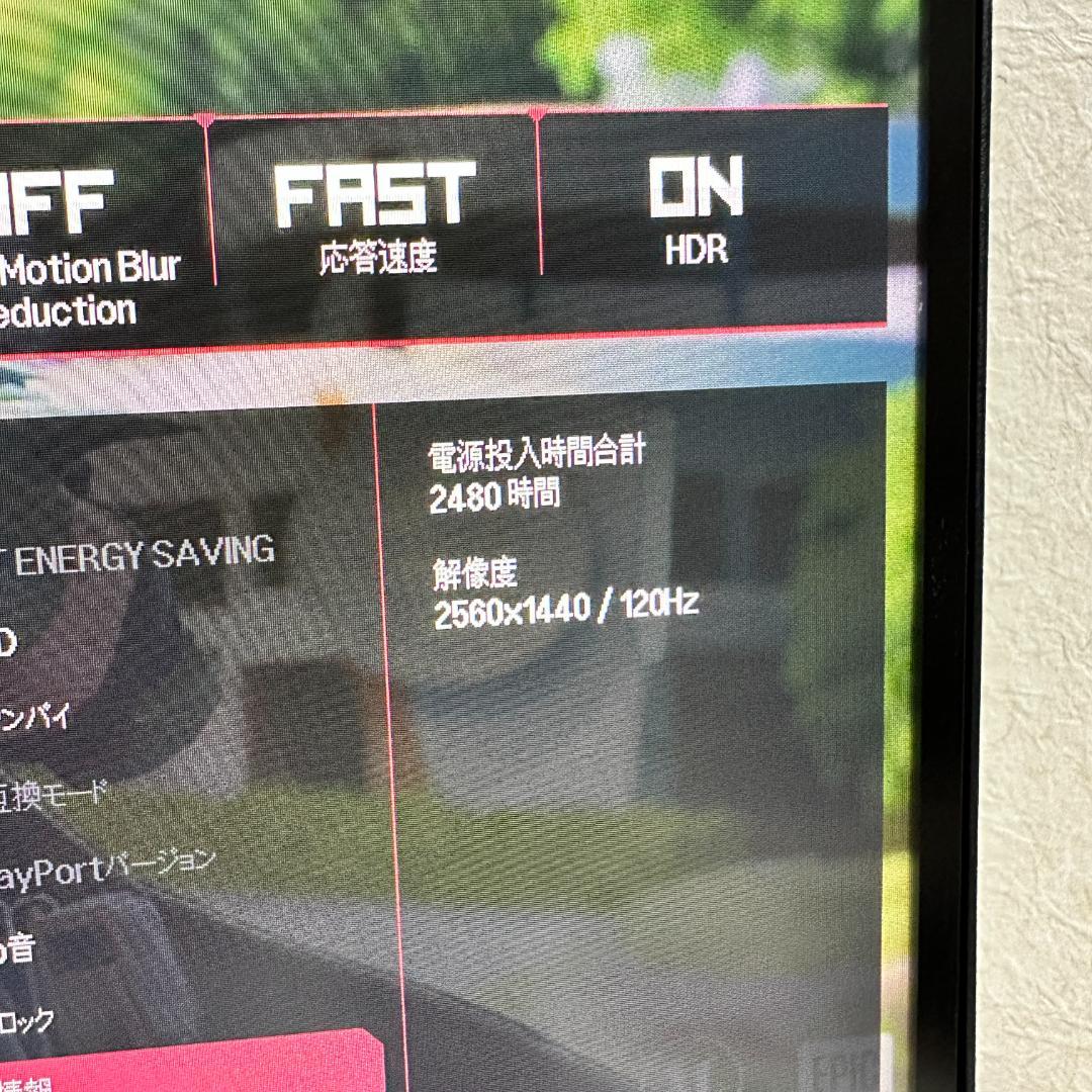 LG 165Hz対応 WQHD 31.5インチ ゲーミングモニター