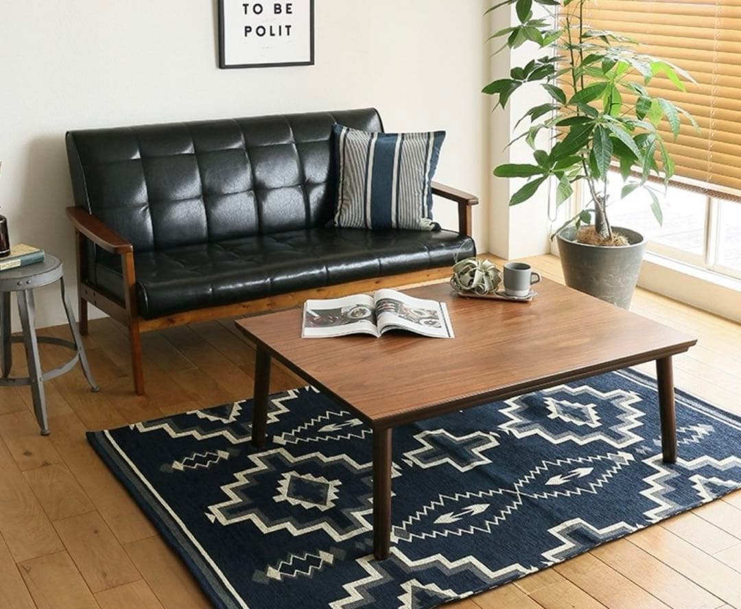 ReCENO/リセノ こたつテーブル フラットヒーター 長方形ヴィンテージ風