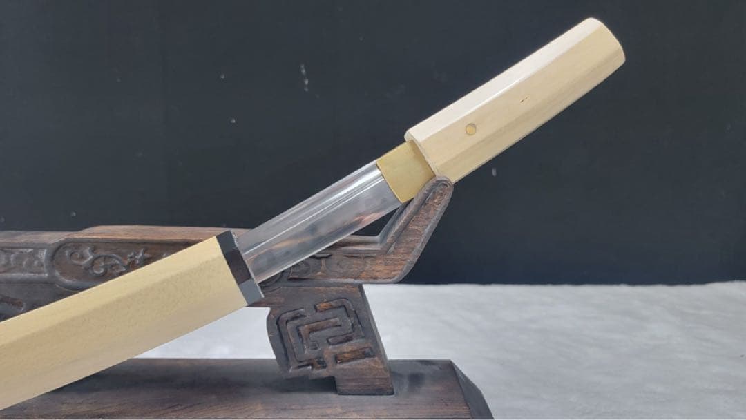 白鞘八角小烏丸 脇差 日本刀 模造刀 鑑賞用 武具