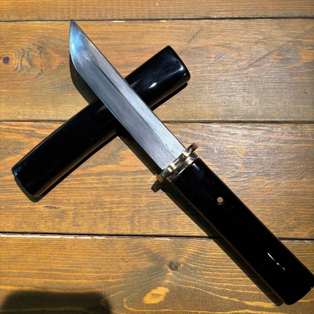 日本刀残欠クラフトナイフNo.70 左文字 黒鞘