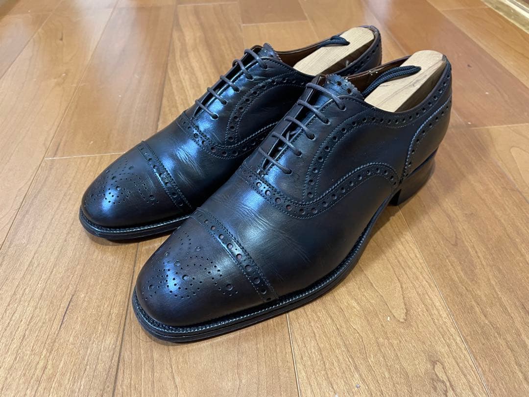 【美品3都市】旧チャーチ ディプロマット ダークブラウン65F シューツリー付