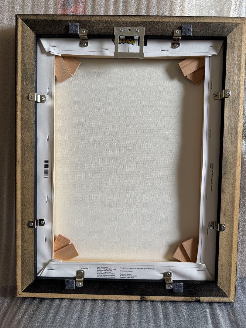 ゴッホ イーブイ キャンバスアート Sサイズ 35x45cm 黒枠