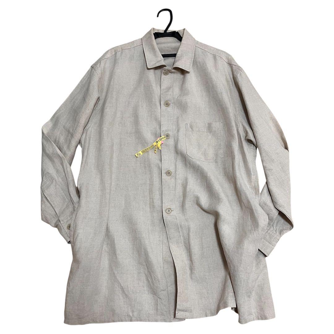ヨウジヤマモト プールオム 18SS リネントッパーシャツ ベージュ 3
